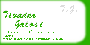 tivadar galosi business card